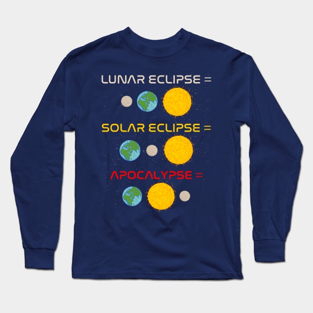 Lunar Eclipse / Solar Eclipse / Apocalypse Long Sleeve T-Shirt by darklordpug